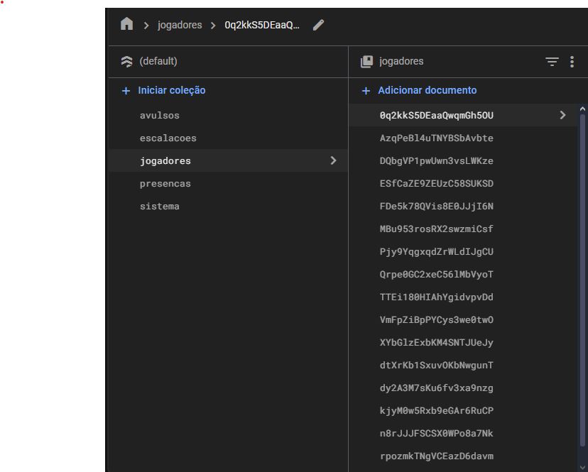 Chamada de jogadores avulsos